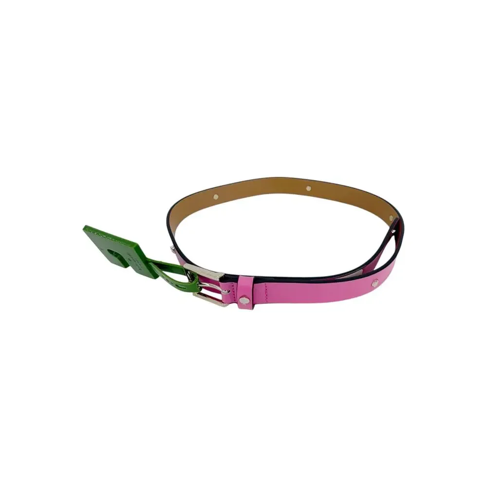 KATE SPADE New York Spade Belt in Rhododendron Grove / Pale Gold M